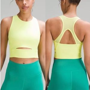 Lululemon Wunder Train Mesh Strap Tank Top in Electric Lemon